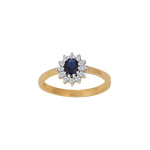 Ring aus 8kt. Gold mit blauem Saphir von Siersbøl 183 026SS3
